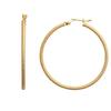 Jewelco London Женские серьги-кольца из 9-каратного желтого золота с ребристой спиральной скруткой 1,5 мм 36 мм