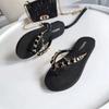 Shoes for Women 2024 Hot Sale Flip Flops Women's Slippers Fashion Crystal Casual Slippers Women High Quality Chain Flat Slippers