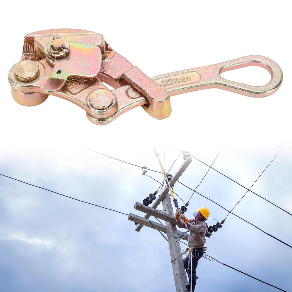 Инструмент для натяжения троса 2 тонны, съемник с захватом для троса 4-22 мм, выпрямление стальных многожильных тросов