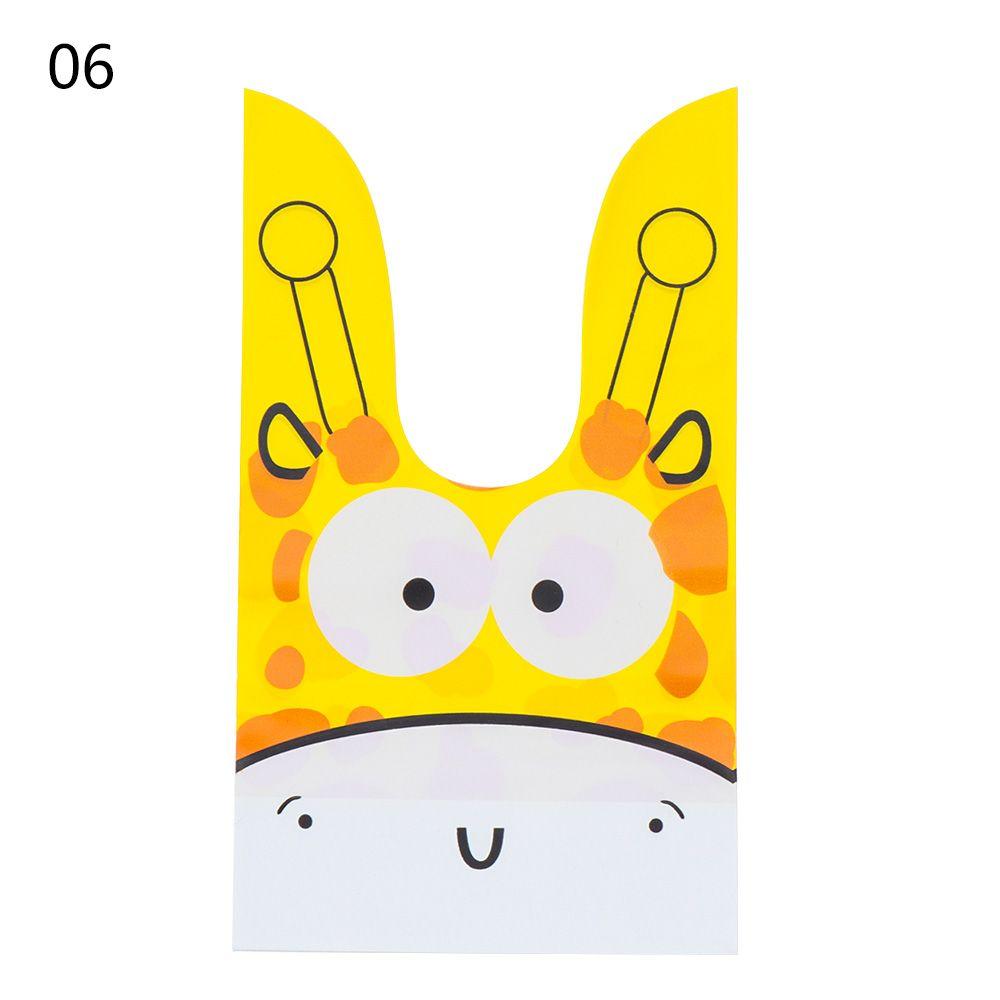 10 шт. Милые товары для вечеринки Пакет для печенья с кроличьими ушками Пакеты для печенья с кроликом Пакет для конфет с пасхальным кроликом