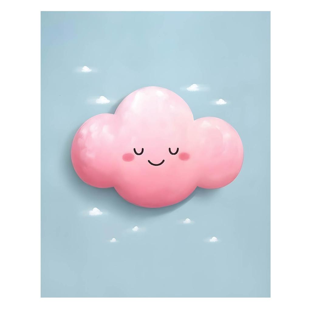 Różowa Chmurka Różowa Chmurka, 50X70 Cm, Bez Ramy, Papier Matowy 230 Gsm