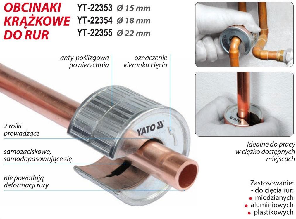 Disc cutter for pipes 15mm YT-22353 YATO