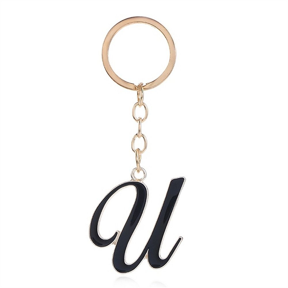 Алфавит от A до Z, черный, 26 английских букв, брелок, инициалы, алфавит, креативный, веселый, декоративный