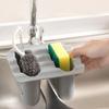 Kitchen Tools Kitchen Sink Saddle Style Double Silicone Sponge Holder Sink Rack Storage Organizer Soap Kitchen