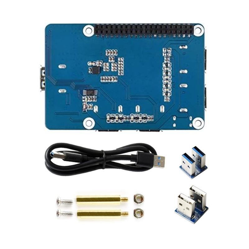 USB 3.2 Gen1 HUB HAT для Pi, 4 порта USB 3.2 Gen1, river-Free