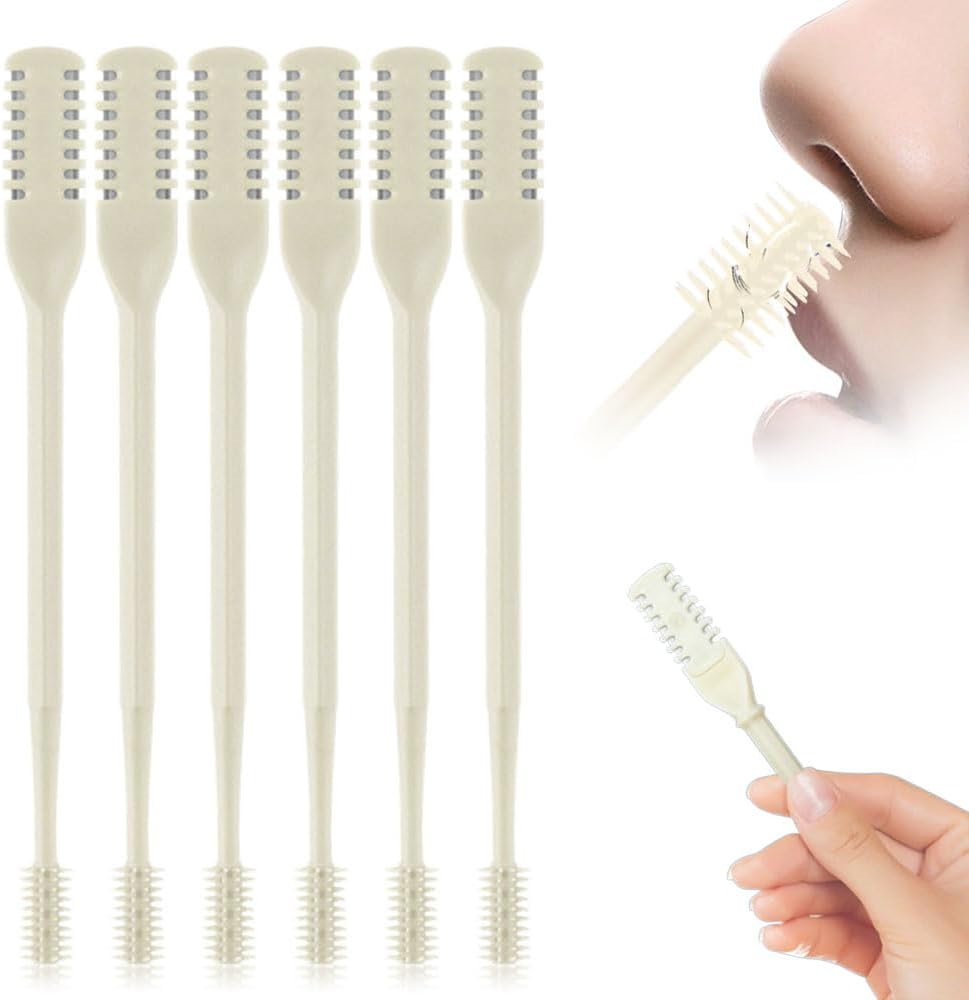 Ножницы для стрижки волос в носу, 2025 Улучшенный ручной инструмент для удаления волос из ноздрей с вращением на 360°, Двустороннее лезвие для волос в носу, Триммер для волос в носу