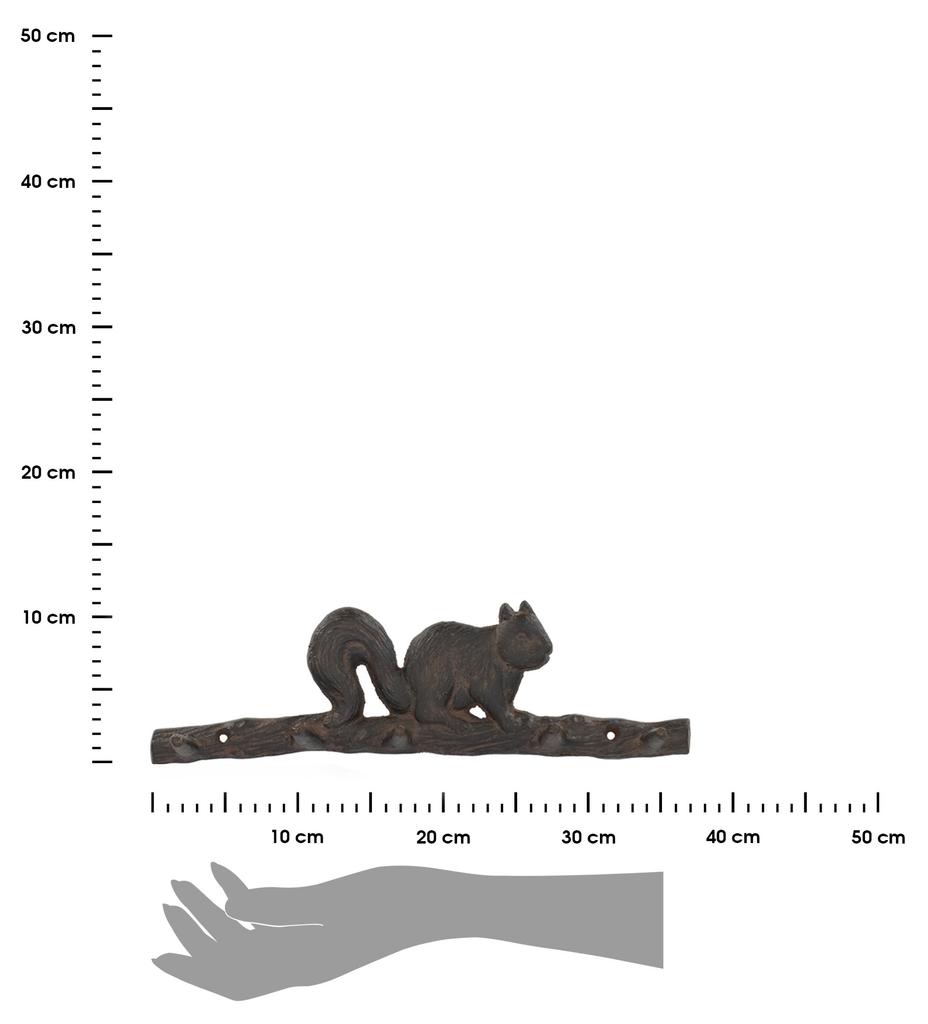 Wieszak Żeliwny Z Wiewiórką 36Cm