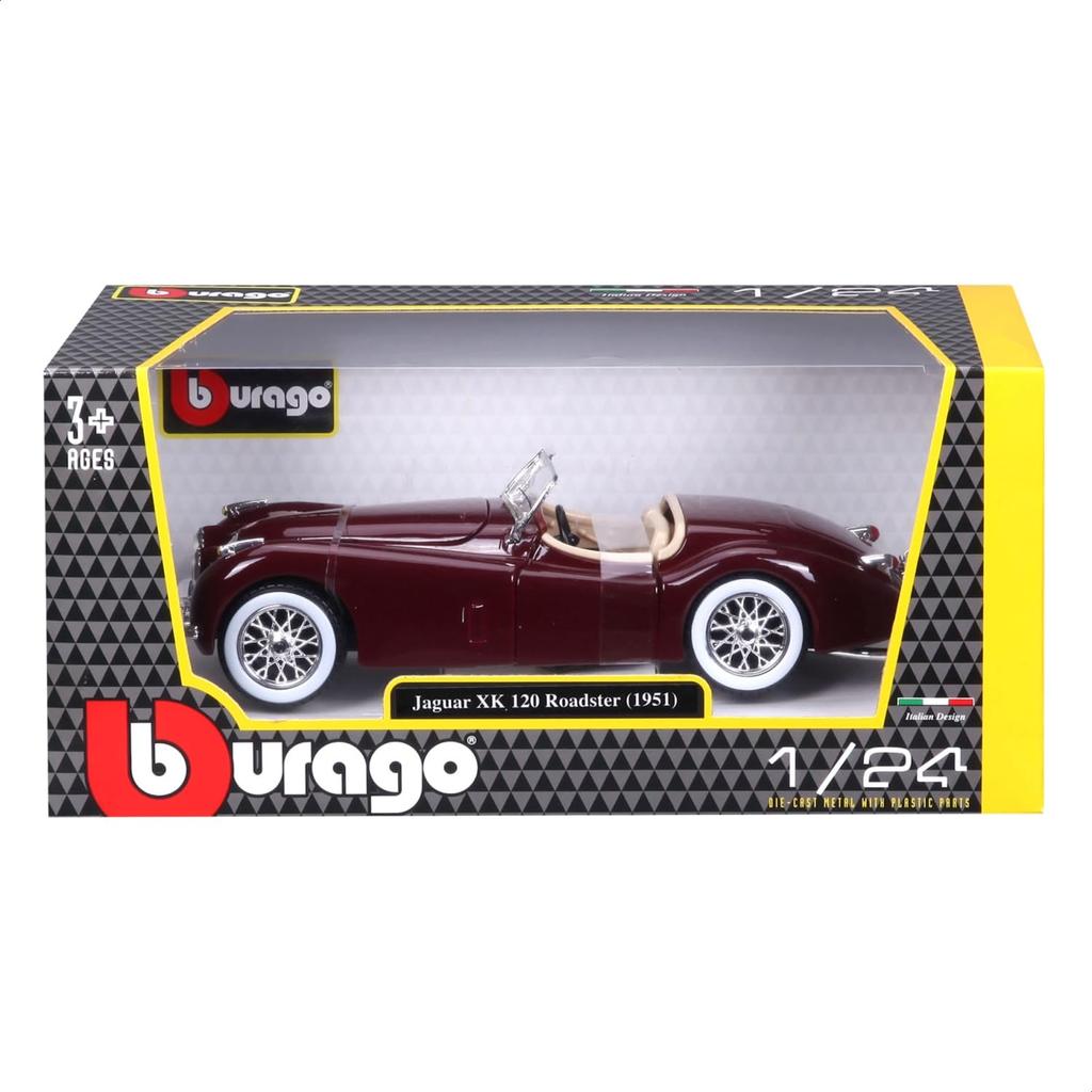 Bburago Jaguar XK 120 Roadster 1951 Красный Металлическая Модель Готовый Продукт RD 1/24 / Автомобиль, 18-22018