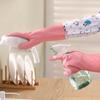 Long Sleeves Elastic Band Mouth Rubber Gloves Plush Kitchen Cleaning Tool  Laundry