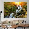 Осенние горы, водопад, скалы, листья, пейзаж, холст, живопись, постеры и принты, настенные художественные фотографии, домашний декор, без рамки