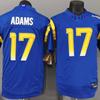 Rugby Jersey Embroidered Team Sport Shirt Los Angeles Rams 17 Adams Blue Regular Fit