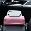 PU Leather Car Tissue Holder Adjustable Strap Tissue Storage Box  Desktop Decoration