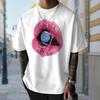 New Summer Men's Fashion T-shirt Personality Lip Printed Men's T-shirt Top