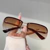Солнцезащитные очки Y2k без оправы Мужские Модные Градиентные Повседневные Очки Женские Трендовые Двойной Мост Дизайн Бренда Декоративные Солнцезащитные Очки