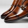 Gentleman Luxury New Genuine Leather Business Formal Shoes for Men Designer Monk Strap Loafer Wdding Prom Homecoming Footwear
