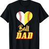 Softball Baseball Dad Outfit Sport Father's Day Daddy Gift T-Shirt