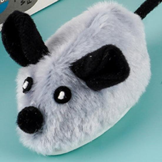 Interactive Mouse Moving Cat Toy Rechargeable Automatic Moving Plush Mice for Indoor Cats