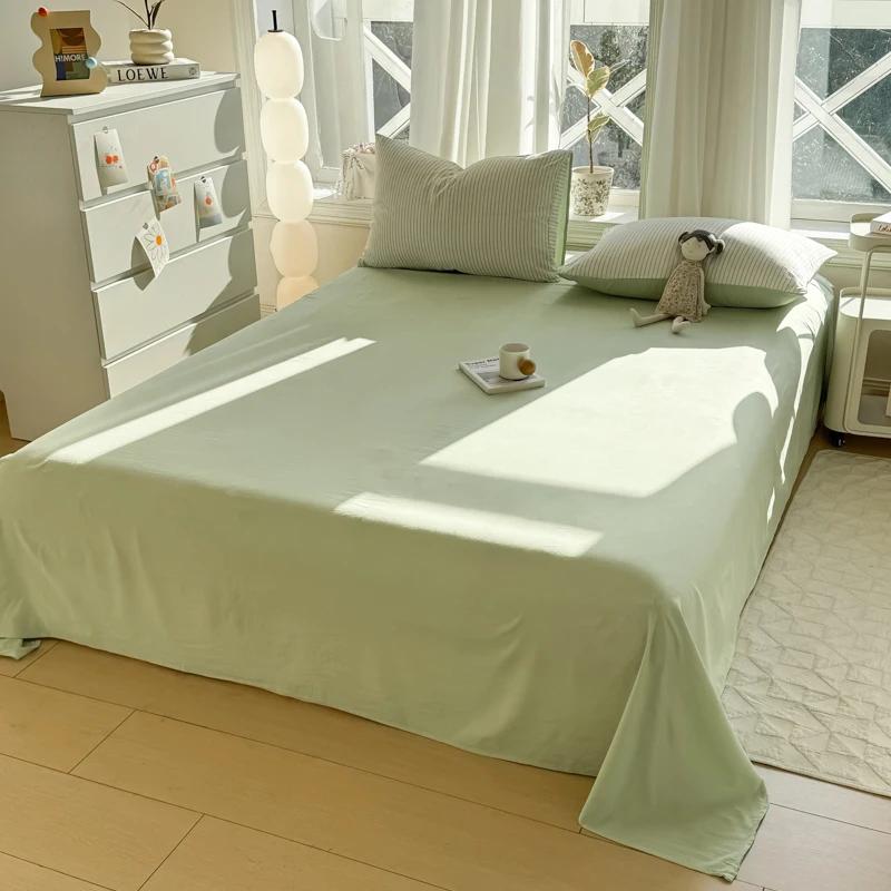 Pure Cotton Home Textile Striped Bedding Set Simple Soft Duvet Cover Sheet Pillowcase Ins Style Bed Linens Queen King Size