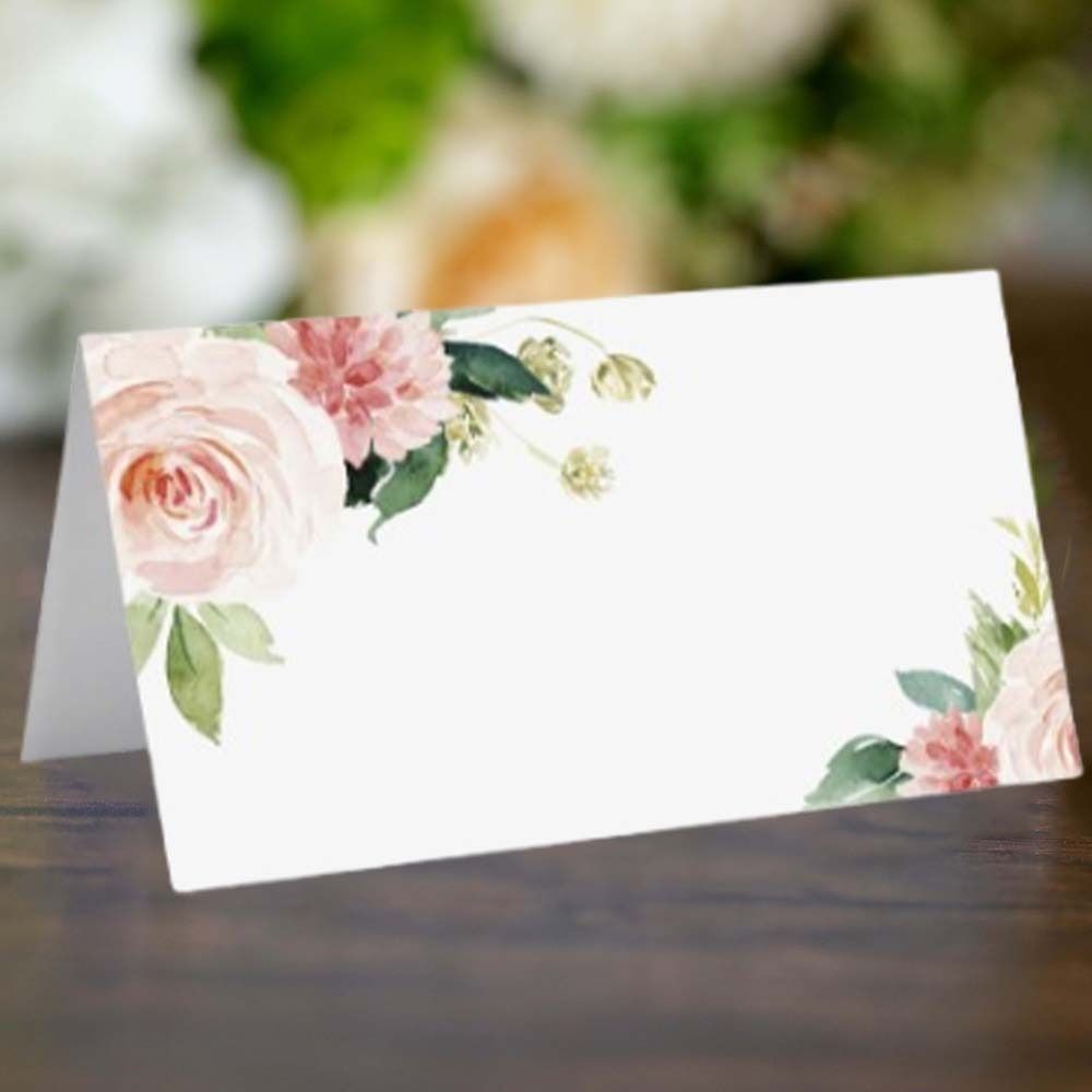 50pcs Paper Seating Place Cards Writable Tented Name Card  Dinner Party Seating