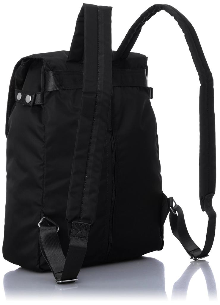 Nylon X Cowhide Combination Series Backpack 2060446 Black [Isaac]