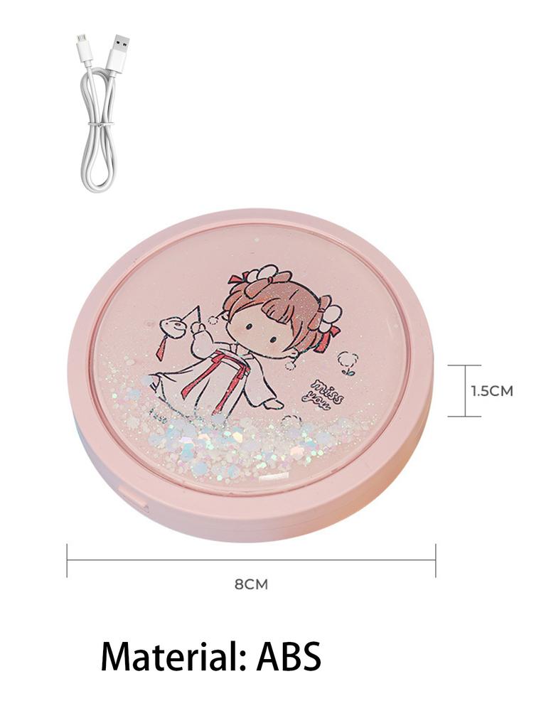 Перезаряжаемое косметическое зеркало со светодиодной подсветкой, 10-кратное увеличительное зеркало, Портативное складное дорожное зеркало, Двустороннее, Зеркало для макияжа