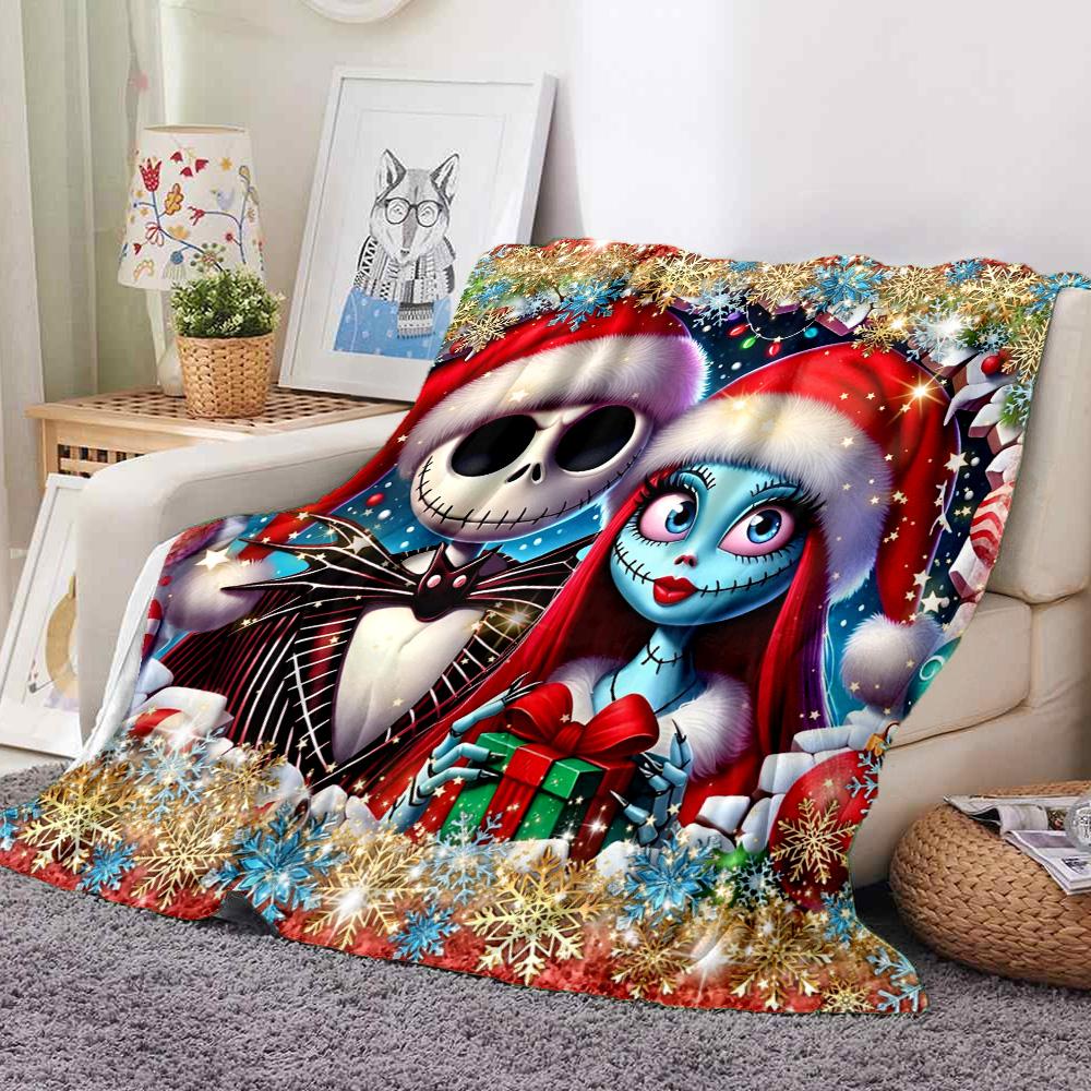 Christmas Couple Flannel Blanket Throw Blanket Soft Warm Sofa Bed Camping Home Decor Unique Christmas Gift C9211532