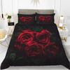 ValentineS Day Gifts Blue Rose Floral Duvet Cover Collection King Size 3 Pieces 3D Printed Blossom Bedding Collection Room Decoration Women