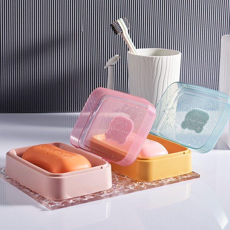 Мыльница для ванной с крышкой Домашняя пластиковая мыльница сохраняет мыло сухим Мыльница Все необходимое для путешествий