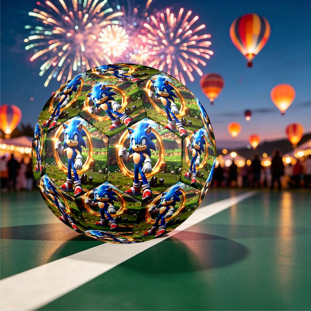 1pc Sonic the Hedgehog Football, Standard Size 5 Soccer Ball, Suitable for Birthdays, Graduation Ceremonies, Perfect Gift for Sports Enthusiasts