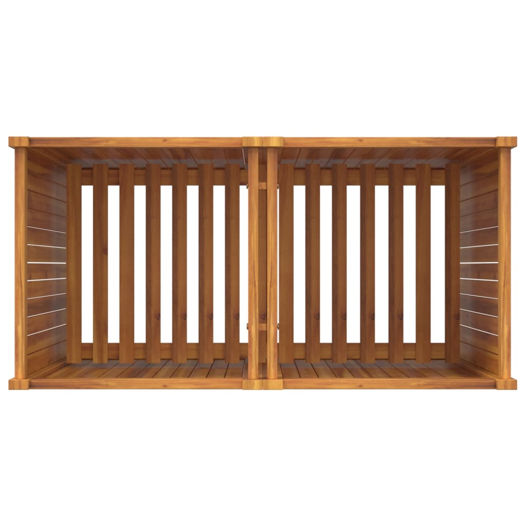 Planting Box with Liner 100 x 50 x 100 cm Solid Acacia Wood