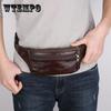 Genuine Leather Waist Bag Men's Messenger Bag Multifunctional Waterproof Mobile Phone Large Capacity Cashier Bag