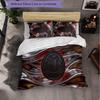 AC Milan Pattern 3 Pieces Bedding Set Soft Microfiber Duvet Cover with Pillow Cases for Bedroom