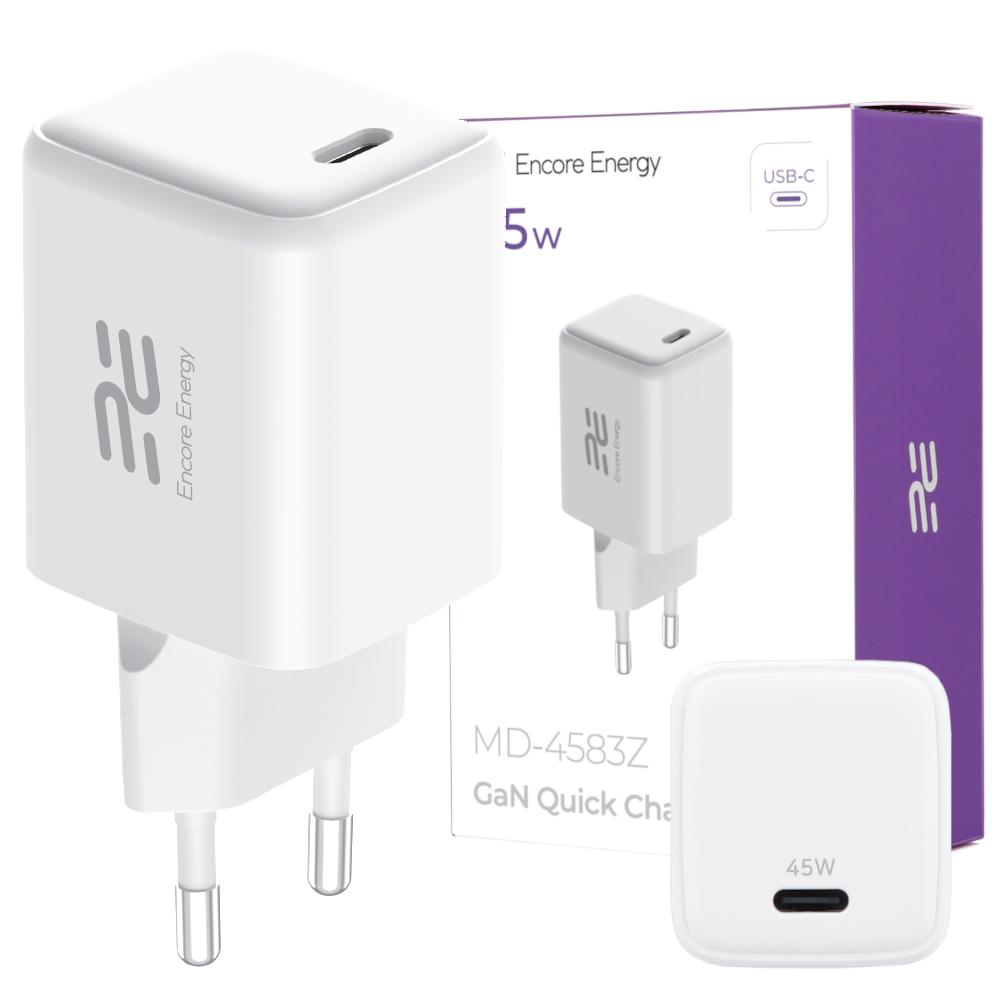New Encore Energy MD-4583Z GaN USB-C 45W QC PD Wall Charger