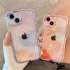 Cute Watercolor Flowers Phone Case For iPhone 11 12 13 Pro Max XS Max X 14 15 Pro MAX Luminous Hard Shockproof Bumper Back Cover