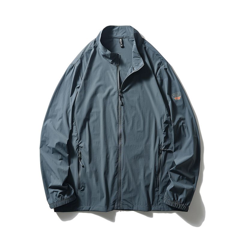 Ultra-Thin Breathable Ice Silk Sun Protection Clothing 2024 New Men's Summer Fishing Stand-Up Collar Jacket Foreign Trade Men's Skin Jacket