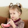 Pack of 12 3-inch handmade ribbed ribbon bow hairpins, white hair accessories for children and girls