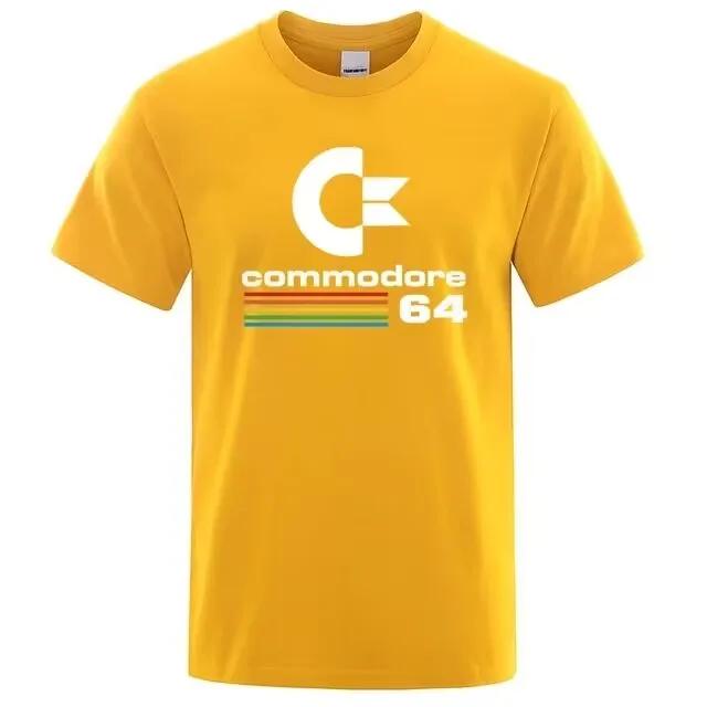 Summer Commodore 64 Print T Shirt C64 SID Amiga Retro Cool Design Street Short Sleeve Top Tee Cotton Clothing Loose T-shirts