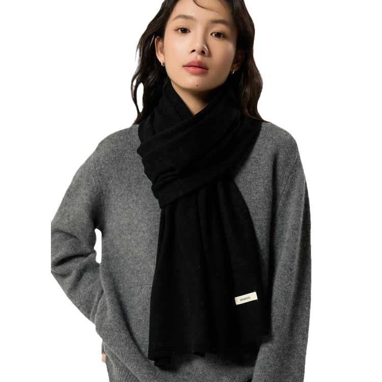 Шарф из 100% шерсти премиум-класса, пригодный для машинной стирки, женский, утолщенный, теплый, для шеи