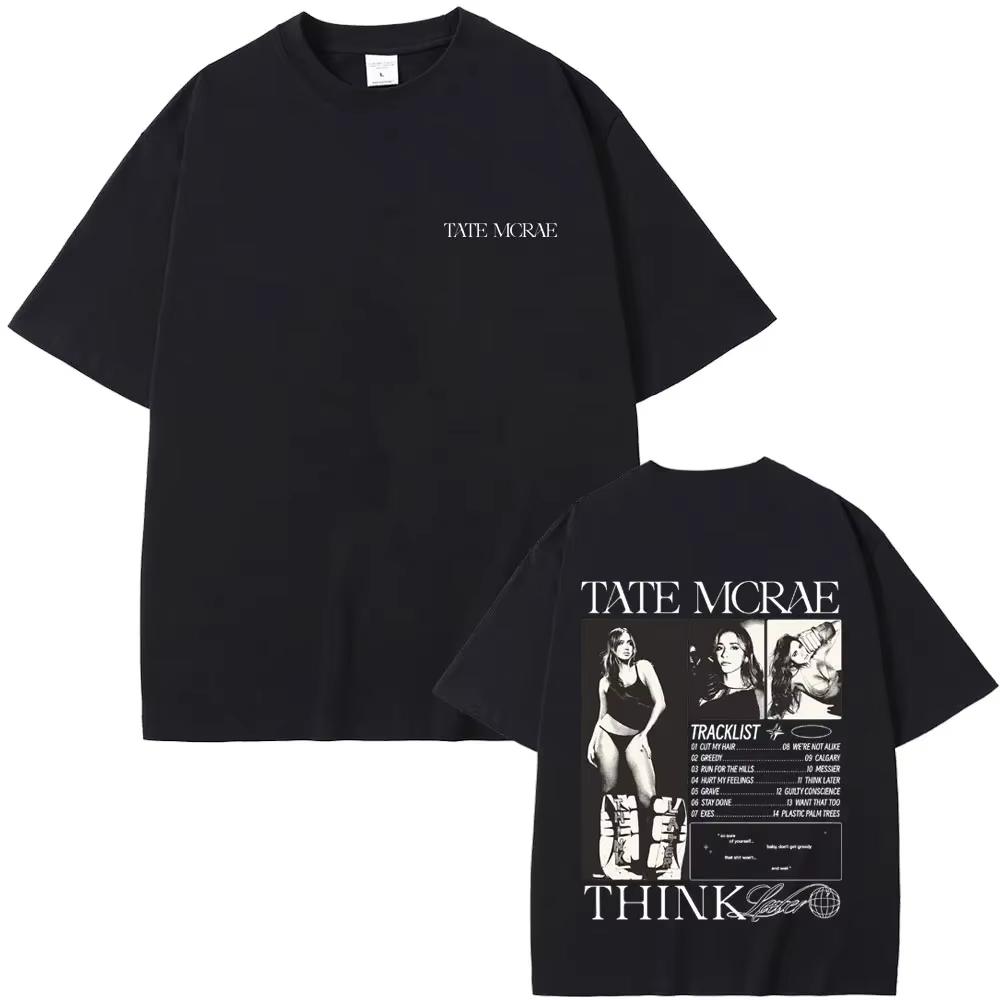 Singer Tate Mcrae The Think Later Tour T Shirts Unisexs Fashion Crewneck Tshirt Unisex Unisex Vintage Oversized Short Sleeve Tshirts