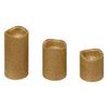 Set Of 3 Shiny Gold Led Candles