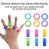 6/18 шт. Силиконовое сенсорное кольцо, игрушка для снятия стресса, текстурированный круг, игрушка-нервозность, портативная
