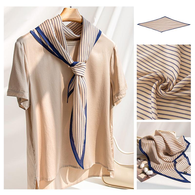 New Wool Silk Scarf for Women Fashionable and Versatile Long Strips High-end Printed Neck Scarf Exterior