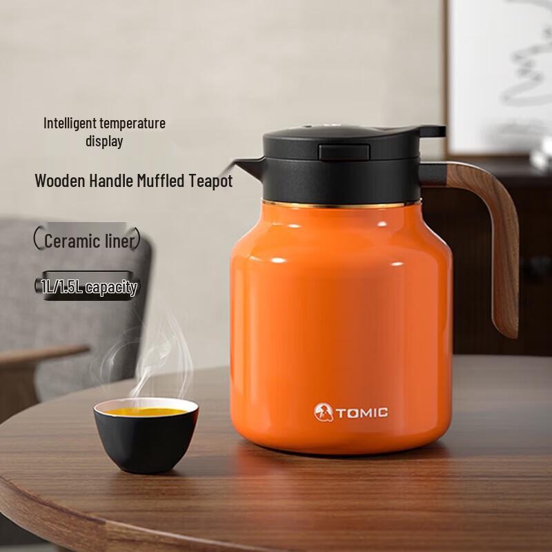 TOMIC Smart Temperature Ceramic Inner Insulated Tea Pot