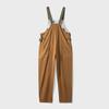 Nijiang American Retro Loose Khaki BF Straight Bib Overalls - Men's Casual One-Piece Long Pants