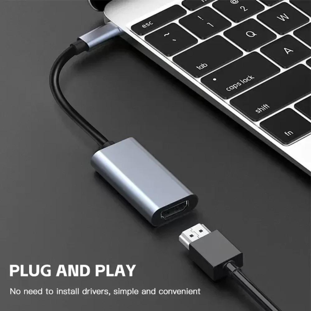 Адаптер USB-C на HDMI 4K, кабель-конвертер USB C USB3.1 Male на HDMI-совместимый Female для ноутбука, iPad, планшета, телевизора, MacBook, Galaxy