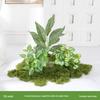 Luxury Faux Green Plant and Flower Decor - Indoor Moss and Grass Clusters for Elegant Landscaping.
