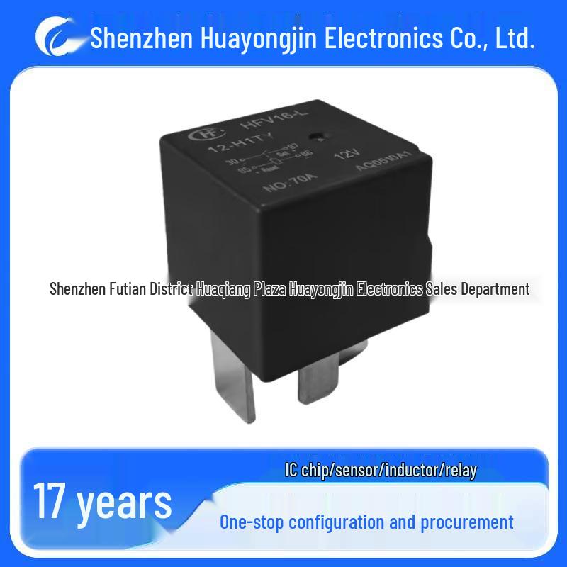 Hongfa HFV16-12-H1TY-R Automotive Relay, Normally Open, 50A, 12VDC Series