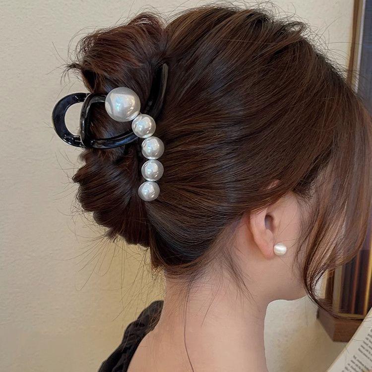 Элегантная большая заколка для волос для женщин 2025 - Шикарный дизайн 'акула' для густых волос