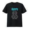 Sum 41 Североамериканский тур Синий Демон Мужская футболка винтажная Стирка стритвир Унисекс Эластичная Немного Универсальная с принтом