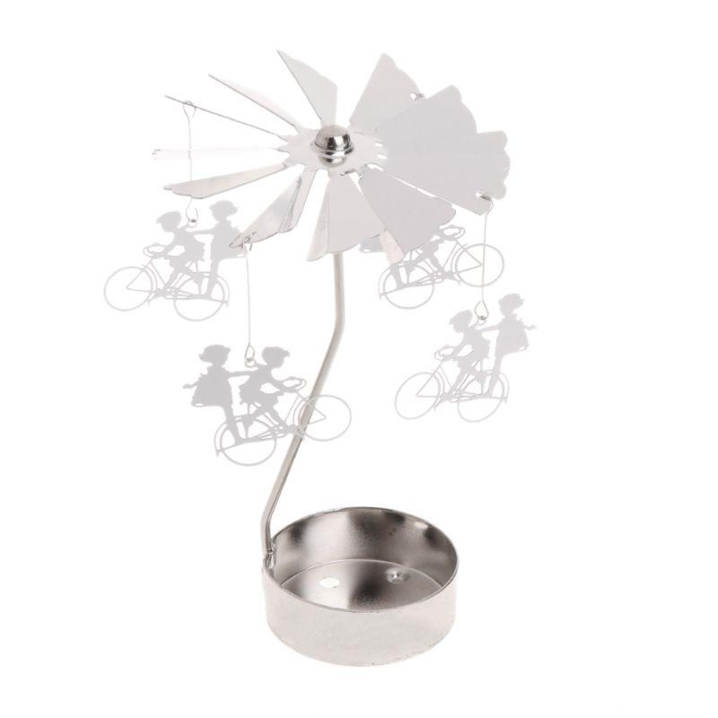 Вращающаяся вращающаяся чайная свеча, металлический держатель для чайной свечи, карусель, домашний декор, подарки